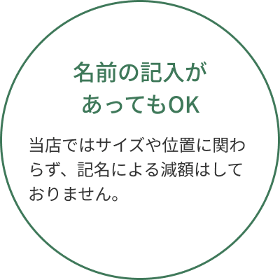 名前の記入があってもOK